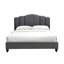 Lit tapissier gris anthracite capitonné-52509577