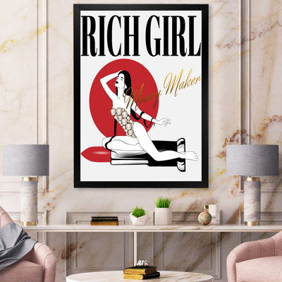 «Girl in Swimsuit with Pomade», impression sur toile