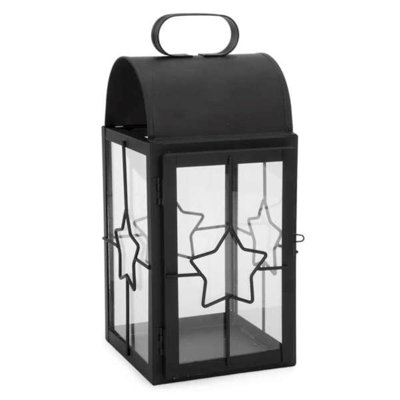 Lanterne en verre noir