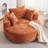 Round Accent Chair, 360 Swivel Chenille Barrel Chair, Fluffy Modern Sleeper for Living Room, Bedroom, Reading Room and Lounge-1621068489