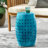 LILAC 12" Accent Side Table, Cylindrical Design End Table For Living Room, Family Room, Or Entryway, Industrial Style,Coffee Side Tables For Indoor Outdoor, Blue Color-1644407826