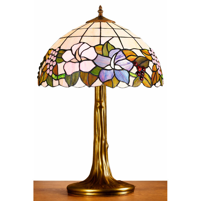 Carpentras 47cm Tiffany Style Coloured Glass Table Lamp