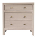 Nora 25 in. W Rectangular Wood 3 Drawer Nightstand