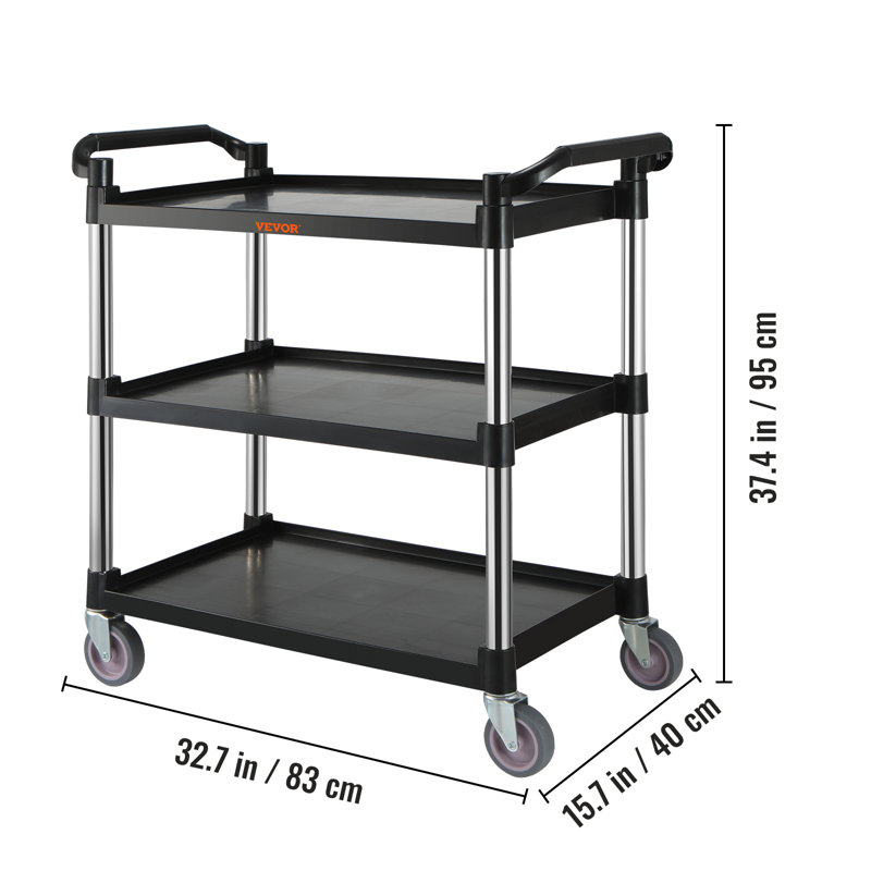 37.4'' H x 32.7'' W Utility Cart with Wheels