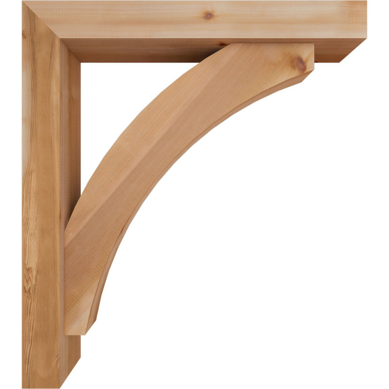 Support de bloc l 5 5 1/2 po x P 32 po x H 36 po Thorton avec entretoise décalée, cèdre rouge de l'Ouest, 36 x 32