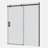 Bathroom Sliding Shower Enclosure, 5/16" Tempered Glass, Matted Black, Space Design Glass Door - Comfortable Slide System-124897960