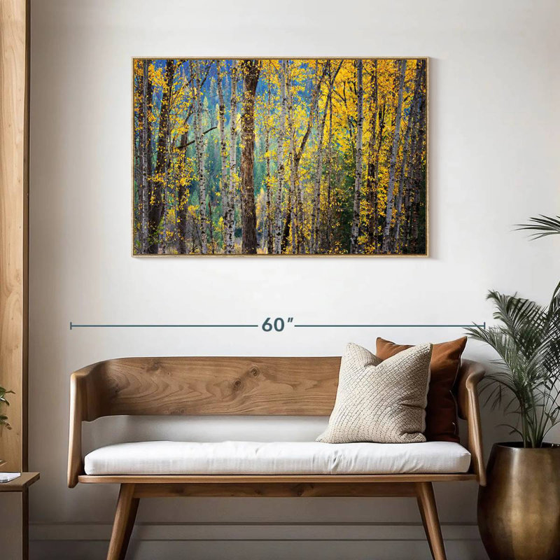 Kootenay Fall II, Cadre flottant en bois naturel, 43 po x 29 po