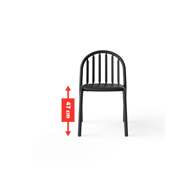 Fred 7 Piece Dining Set, Black, 31.7" H x 20.5" W x 23.5" D, Anthracite