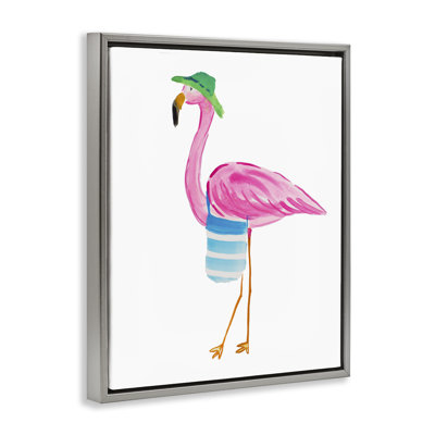 «Flamingo with Beach Tote» par Julie DeRice