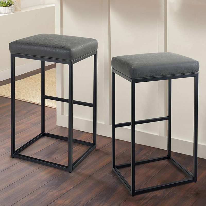 Tabourets 24 po Jadwiga, gris, Tabouret de bar (siège d'une hauteur de 30 po)