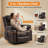 Dual-Motor Swivel Glider Power Recliner With Massage And Heat, LED Light Strips-1270625836