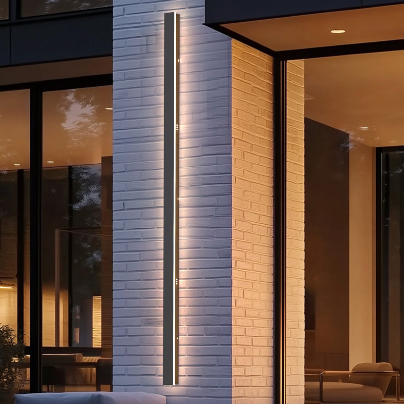 Modern Linear LED Ourdoor Wall Light Bar IP65 Sideway Hardwired Bar Wall Sconce, 45, 59" H x 3.2" W x 1.8" D