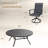 8-Person Outdoor Patio Dining Set With Swivel Chairs-2065651339
