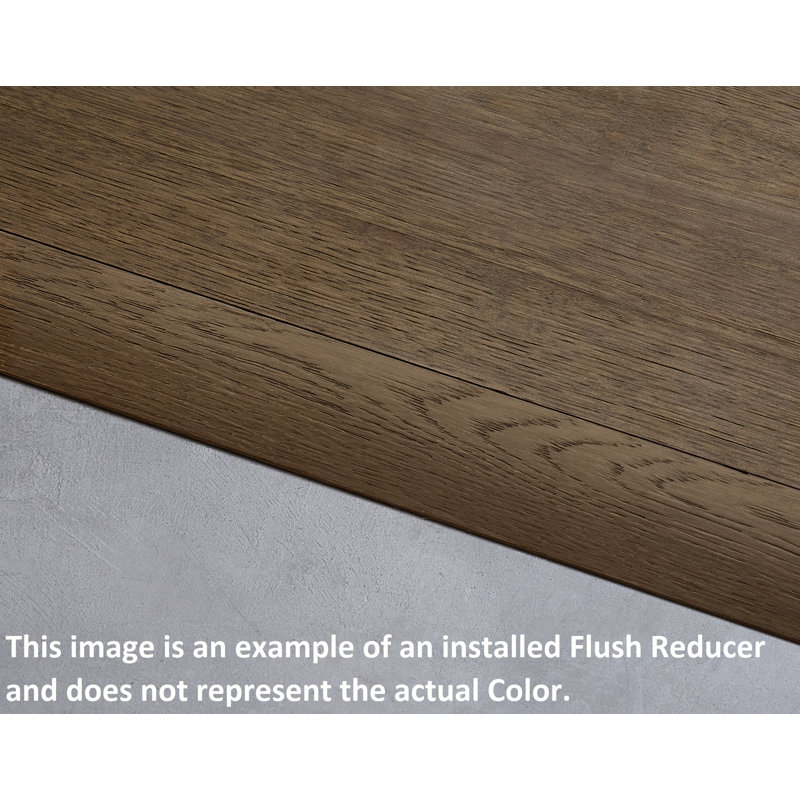 Minimalist Solid Hardwood Flush Reducer Flooring, 78" Length
