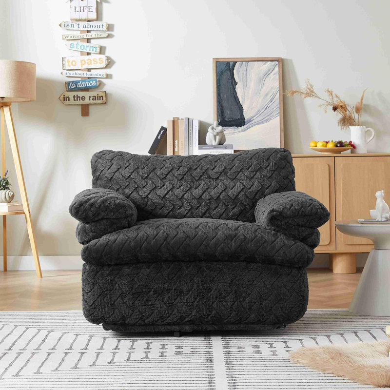Fauteuil de sol pivotant à compression, Noir