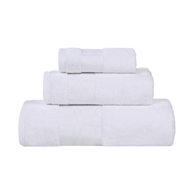 Davis 3-Piece Geometric Cotton Towel Set