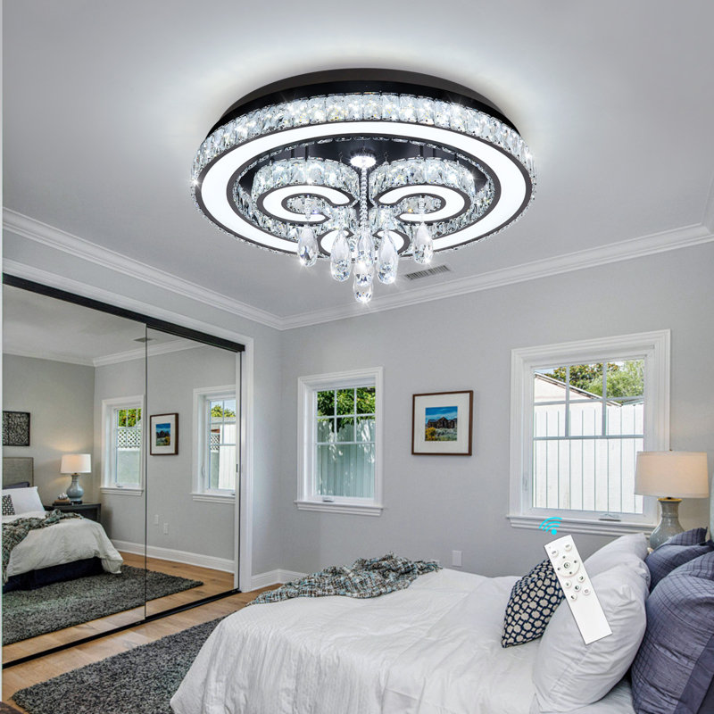 Lustre en cristal Glam, Noir mat