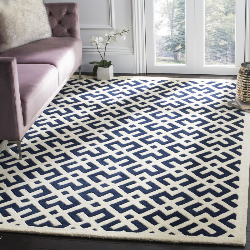 Geometric Wool Area Rug