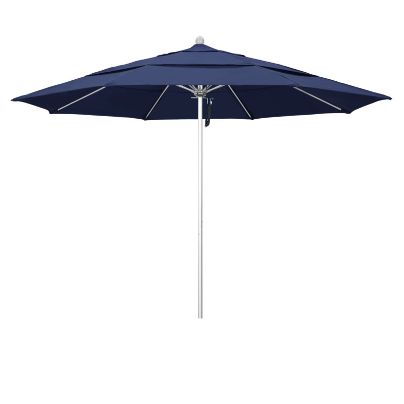 Parasol de marché 11 pi Hibo, Bleu marine-oléfine