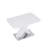 Modern Square Dining Table, Stretchable, White Table Top+MDF X-Shape Table Leg With Metal Base