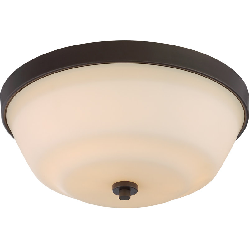 Traynor Glass Flush Mount, Forest Bronze