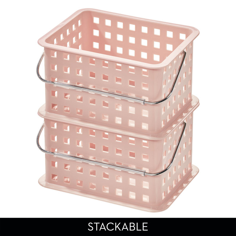 Plastic Shower Basket with Handle - Portable Shower Caddy for Bathroom or College Dorm