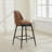 Modern 26" Swivel Faux Leather Upholstered Counter Stool with Wood Trim-433224183-433224180