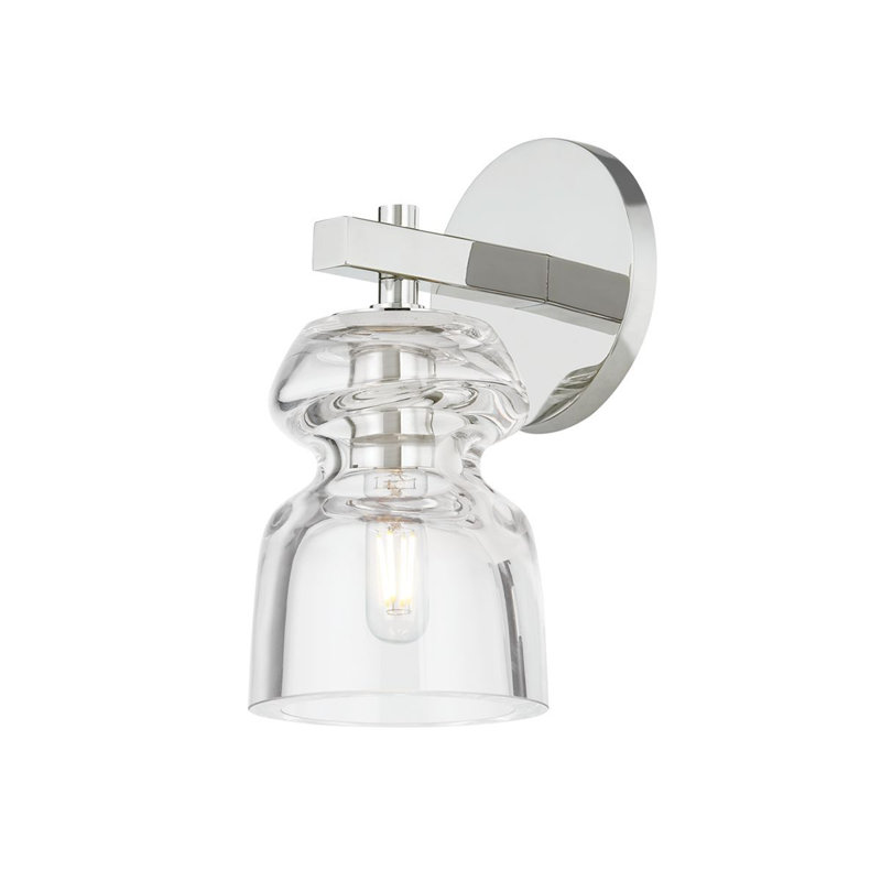 Trey 1 Light Wall Sconce, Polished Nickel