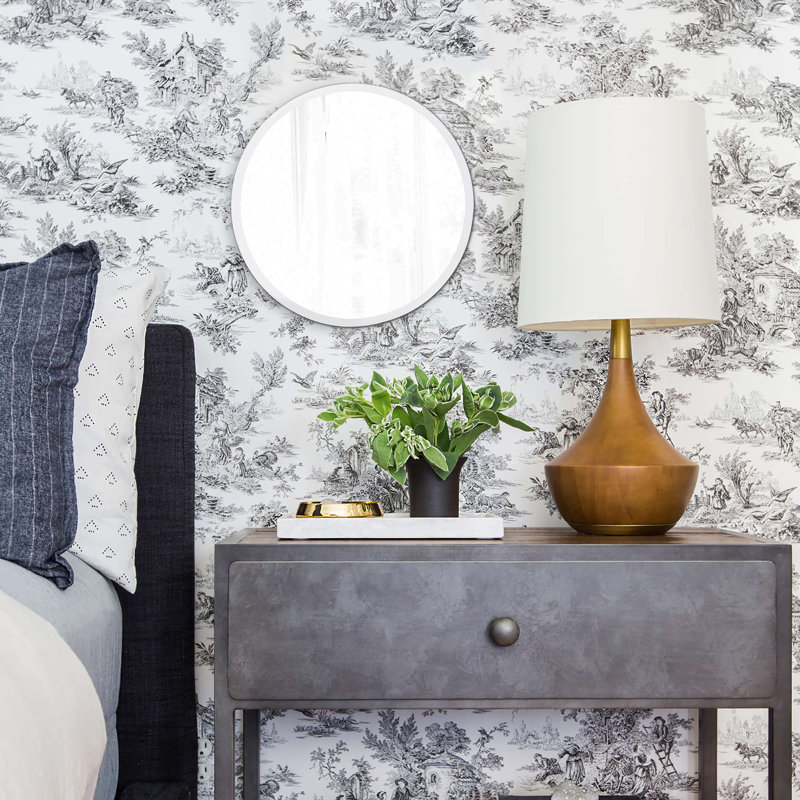 Morlan Celeste Modern & Contemporary Beveled Frameless Wall Mirror, 12" H x 12" W