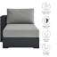 Chaise longue modulaire en aluminium thermolaqué Modway Tahoe-95616644