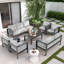 Ensemble de patio complet pour 9 personnes avec coussins Roussel-91935631
