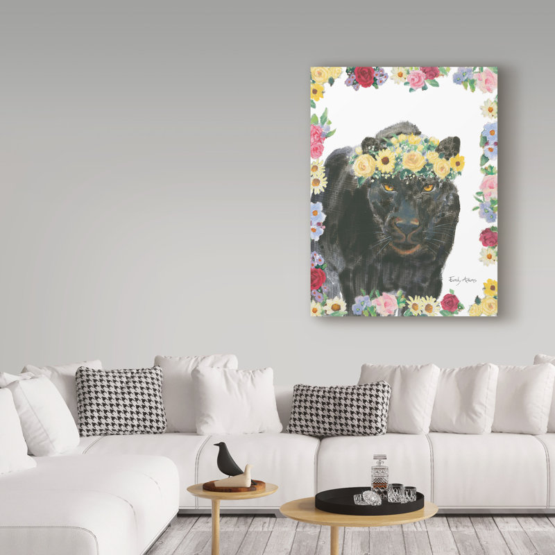 « fleur friends v », art sur toile, H 19 po x l 14 po x P 2 po