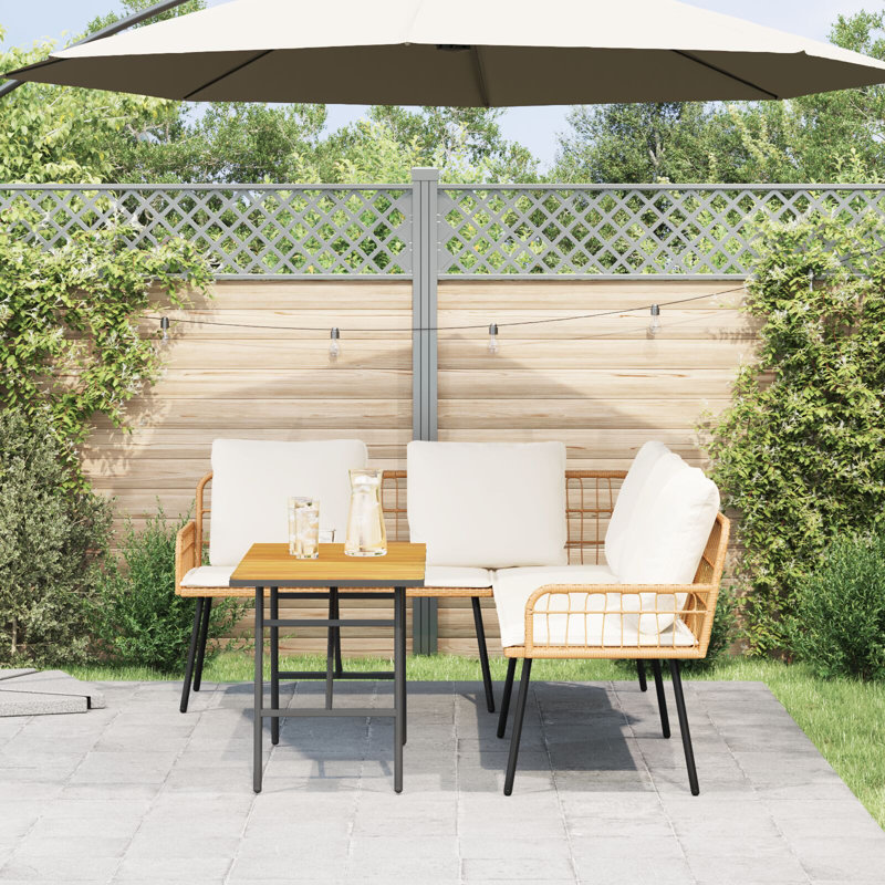 Set Of 2 Natural Rattan Medium Seats Many Outdoor Outdoor Conversation Sets Set