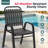 Outdoor Dining Armchair Black (Set Of 6)