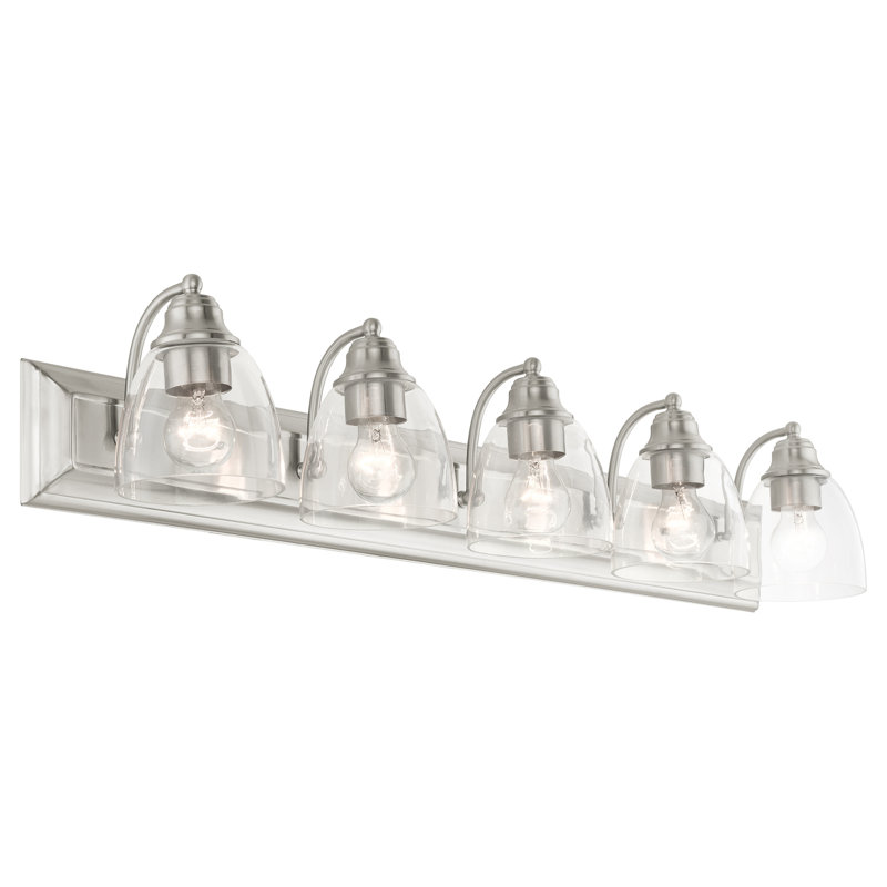 5 - Light Dimmable Vanity Light, Brushed Nickel