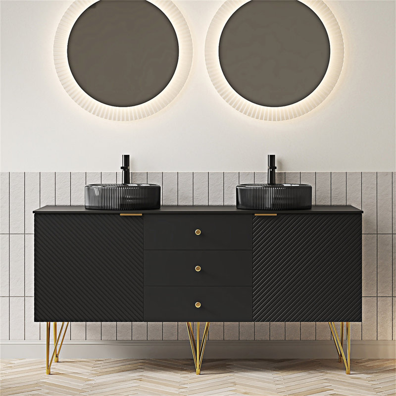 Meuble-lavabo autoportant avec lavabo