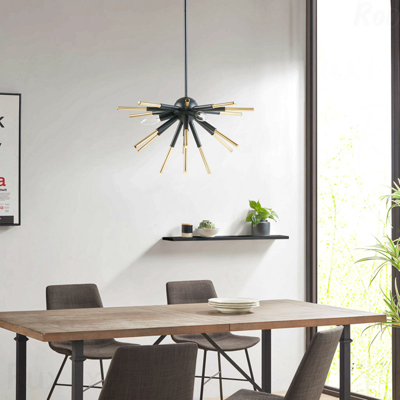 Chandelier - 3-Light Configuration, Spiked Design