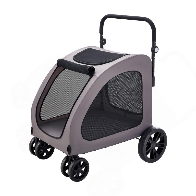 Poussette pour animaux de compagnie à 4 roues avec capacité de poids de 160 lb