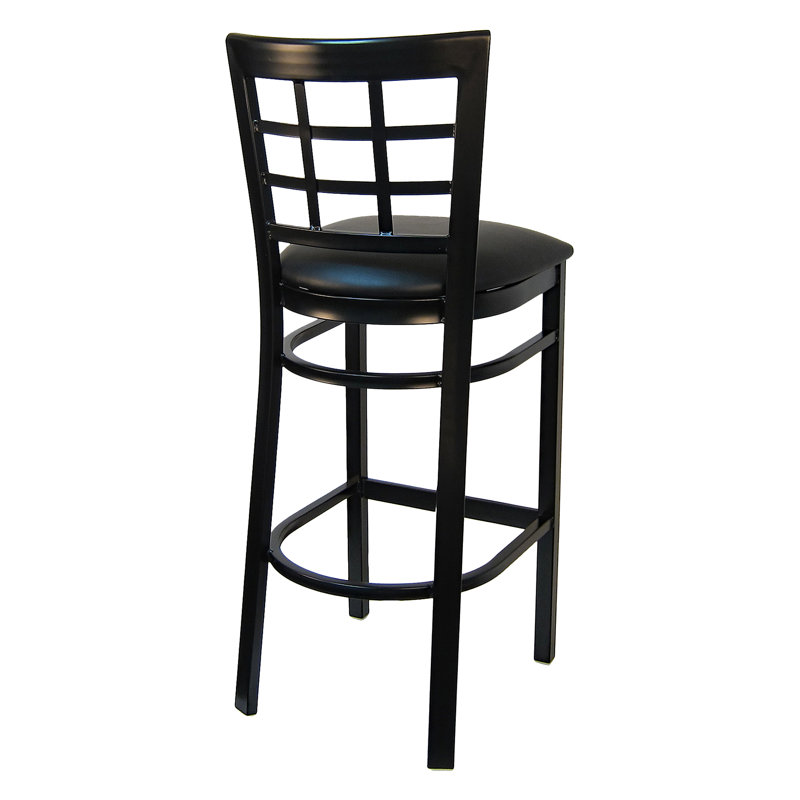 Upholstered Counter Stool with Metal Frame