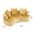 Luna Curved Upholstered Boneless Sleeper Compression Sofa with Deep Seat & Pillows-114312610