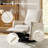 29.5" W Linen Swivel Glider Recliner-975469083
