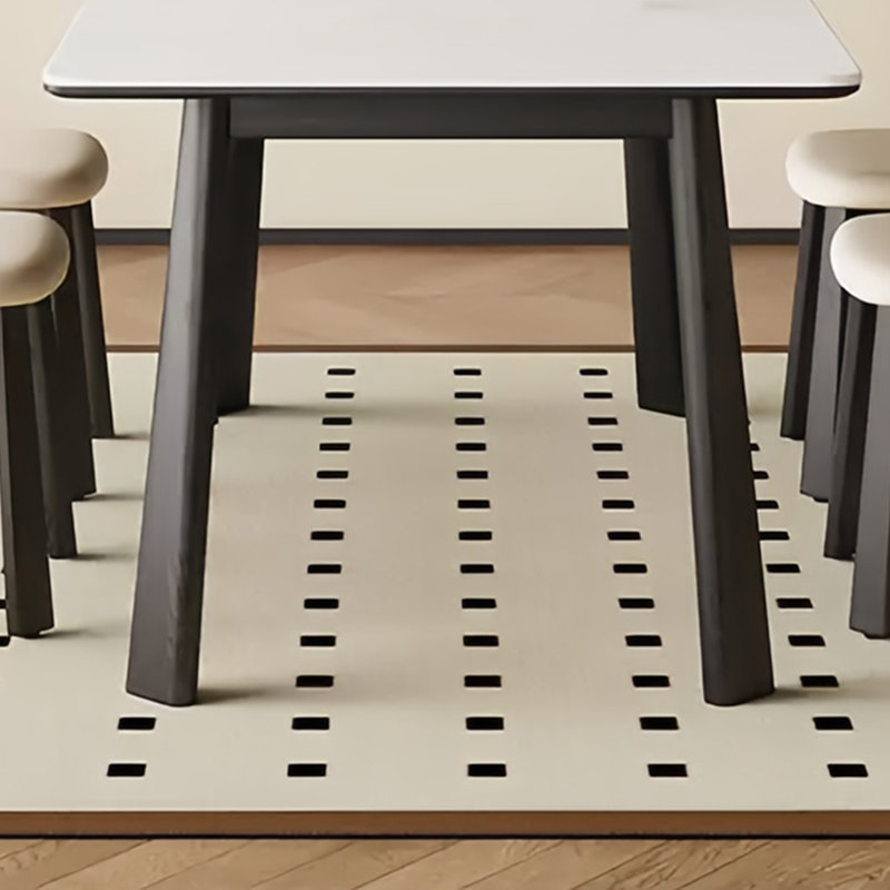 Table de salle à manger rétro de style crème, H 29,5 po x L 59 po x l 31,4 po