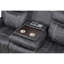 Canapé en microfibre gris foncé Power Motion