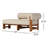 Principato Outdoor Teak Solid Wood Single chaise with Cushions