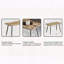 Table de salle à manger 47 "en bois aggloméré moderne 47" - aspect bois, pieds noirs, 4 sièges