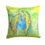 Coussin intérieur/extérieur vert/bleu dauphin