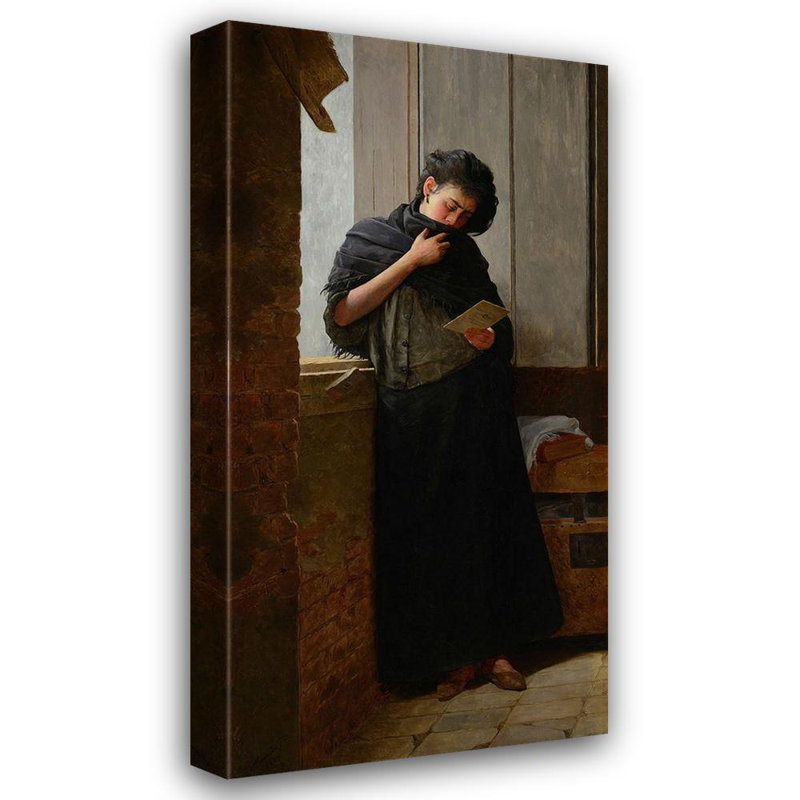 Art sur toile tendue, Astoria Grand de Almeida Junior, Jose Ferraz, titre: Longing at Saudade, H 40 po x l 22 po
