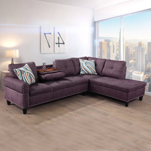 Upholstered L-Shaped Sectional Right Hand Facing