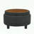 Round Storage Ottoman with Removable Tray and Tufted Design-1806564311