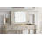 Bedroom Vanity Set w Stool Open Up Mirror Storage Space Drawers Rubber wood Ring Pull Handles Silver Color Vanity